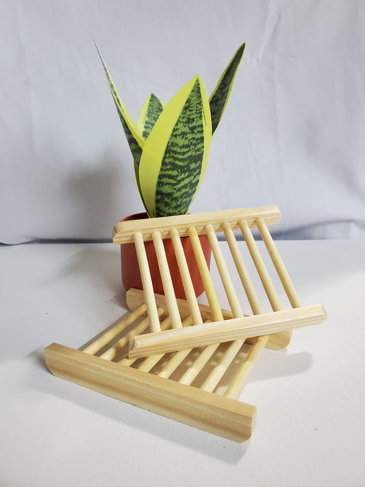 Tan - Bamboo Soap Drying Rack