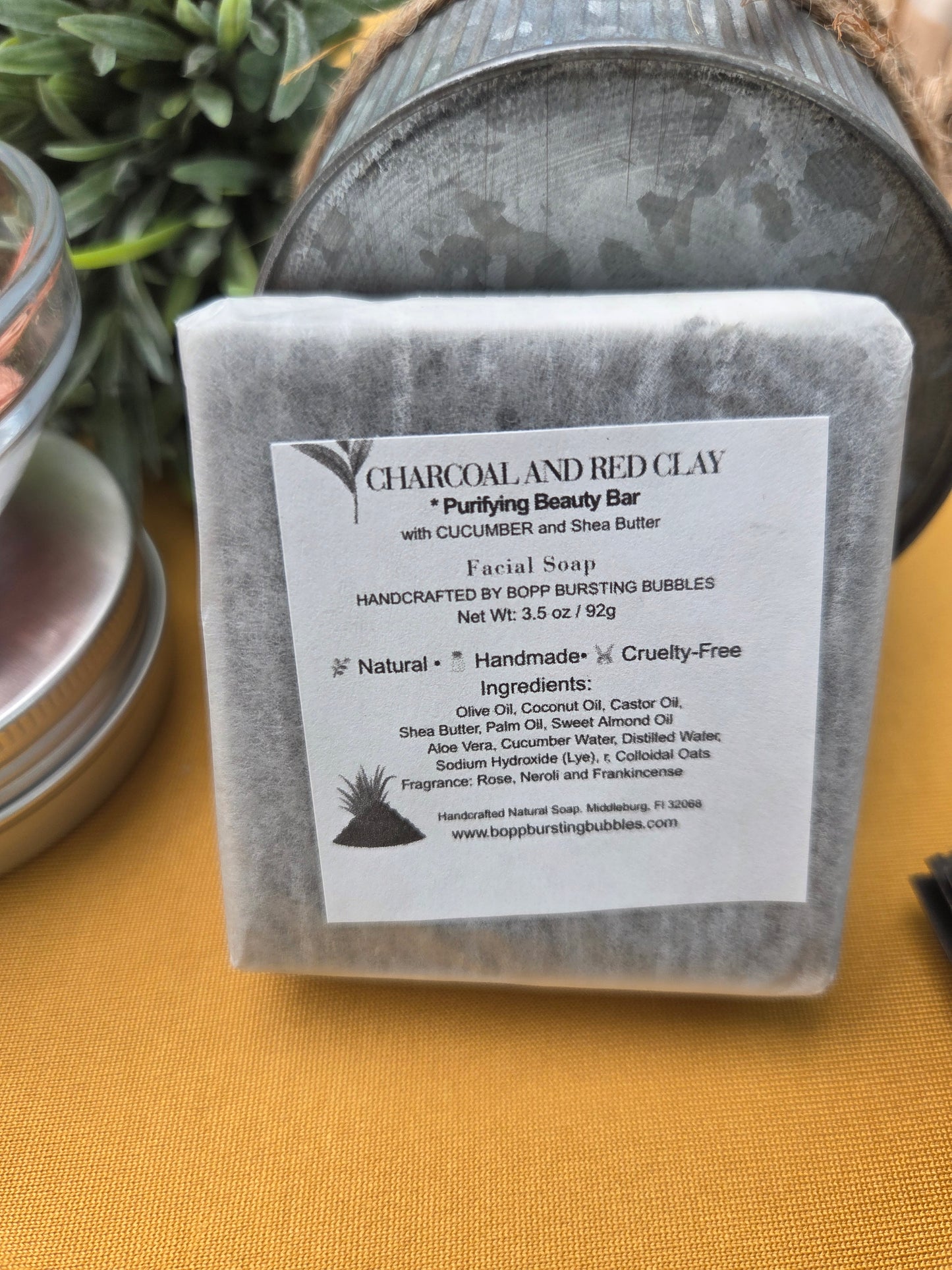 Facial Mask Bar - Moroccan Red Clay/Activated Charcoal